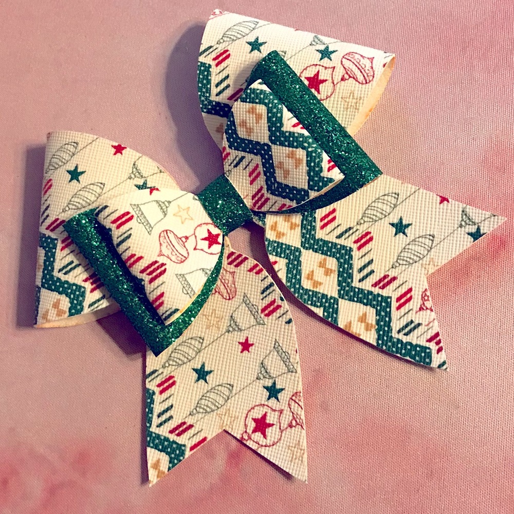 Hand Crafted Multi Layered Christmas Hair Bow